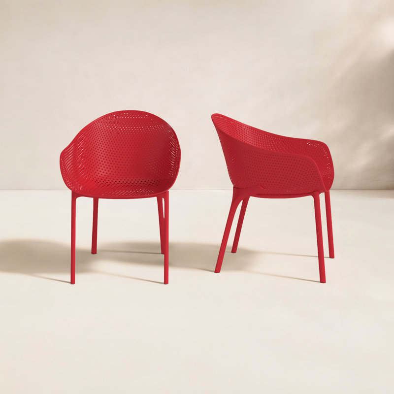 Fauteuil de salle à manger Farrah, Rouge