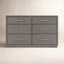 Vienna 6 Drawer Dresser, Darkwash Ash With Acrylic