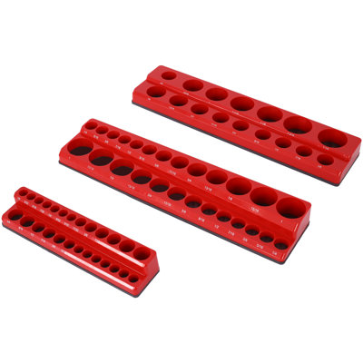 3 Pieces Magnetic Socket Holder Organizer Set