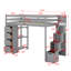 Lit mezzanine simple avec tiroirs et escaliers-2102937893