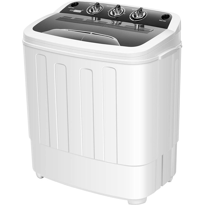 Electric Portable Twin Tub Mini Laundry Washer and Spin Dryer Combo Washing Machine