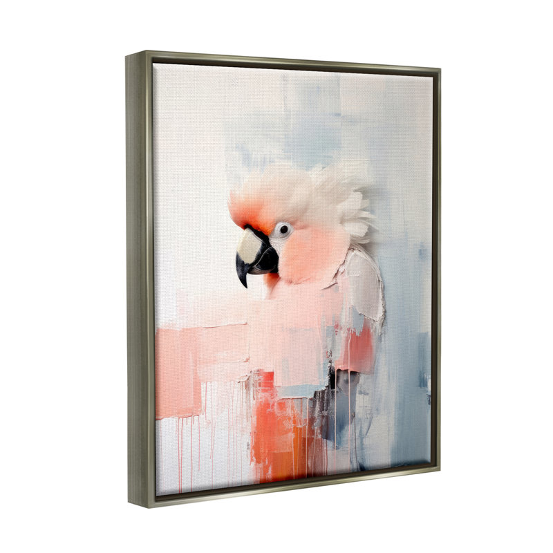 «Bay Isle Home™ Modern Cockatoo», art mural encadré sur toile flottante par Irena Orlov, H 21 po x l 17 po x P 1,7 po