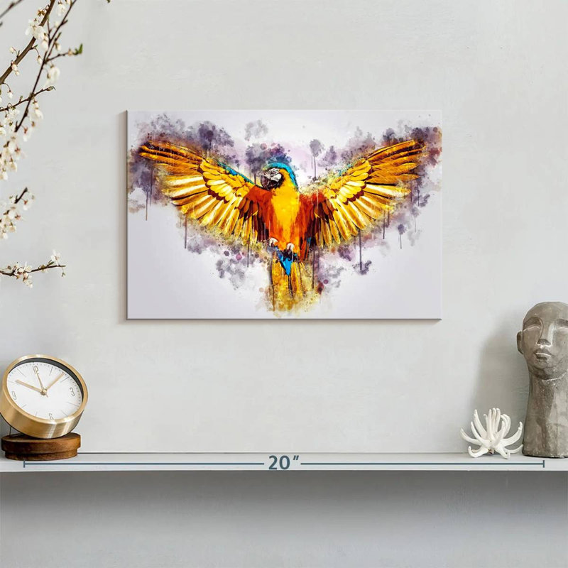 Parrot, 8" H x 12" W
