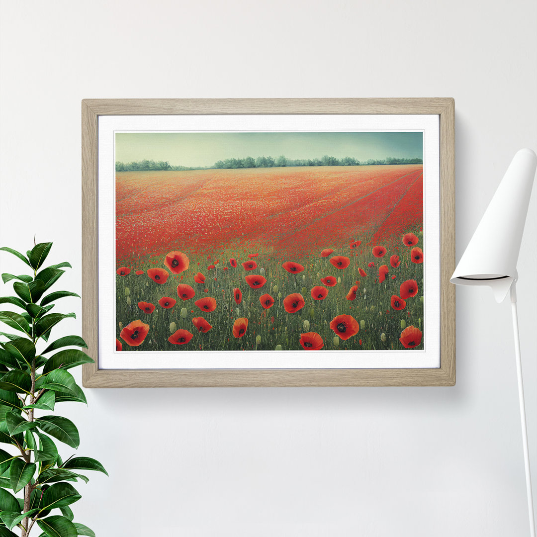 Sumptuous Poppy Field Flowers - Single Picture Frame Print