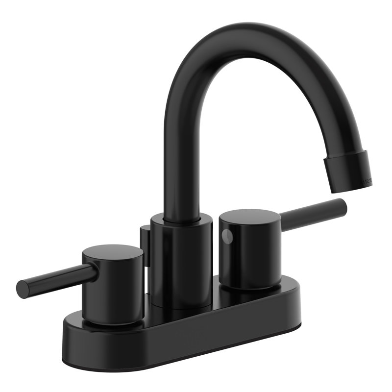 Eastport II Centerset Bathroom Faucet with Drain Assembly, Matte Black