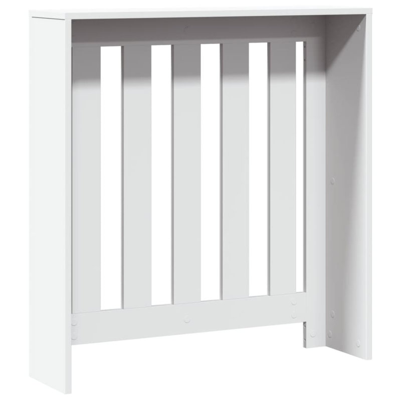 Small Radiator Cover, White, 78 x 20 x 82 cm, Vertical Slats