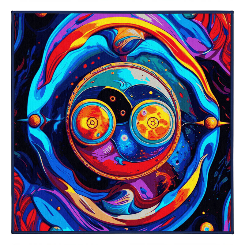 Optical Oasis Rug, Square 3'