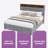 Upholstered Storage Bed with 3 Drawers & LED Light-12746641-15158270
