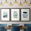 Étude de couleur de bord de mer I - Impression encadrée sur mesure de qualité supérieure - 3 pièces-1189882458-1189882457