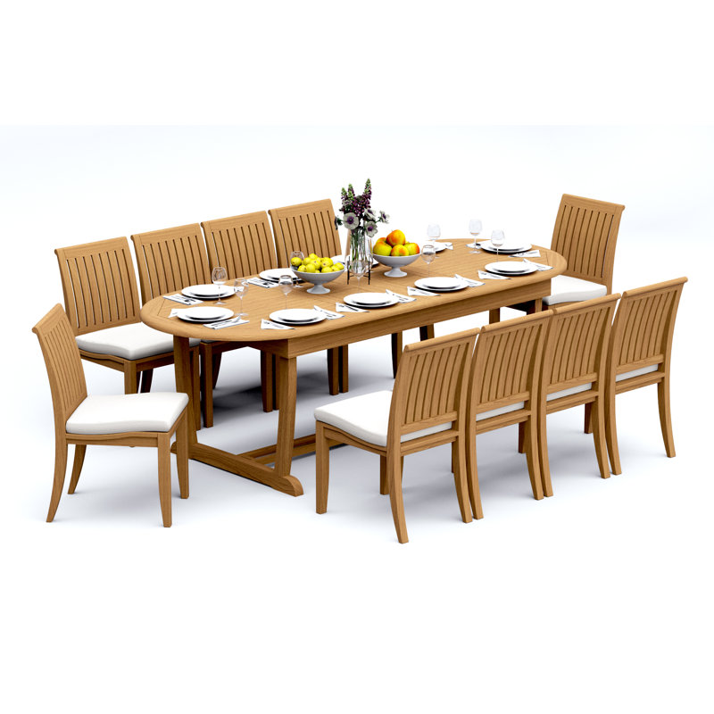 Lagos Outdoor - Piece Teak Dining Set, 10