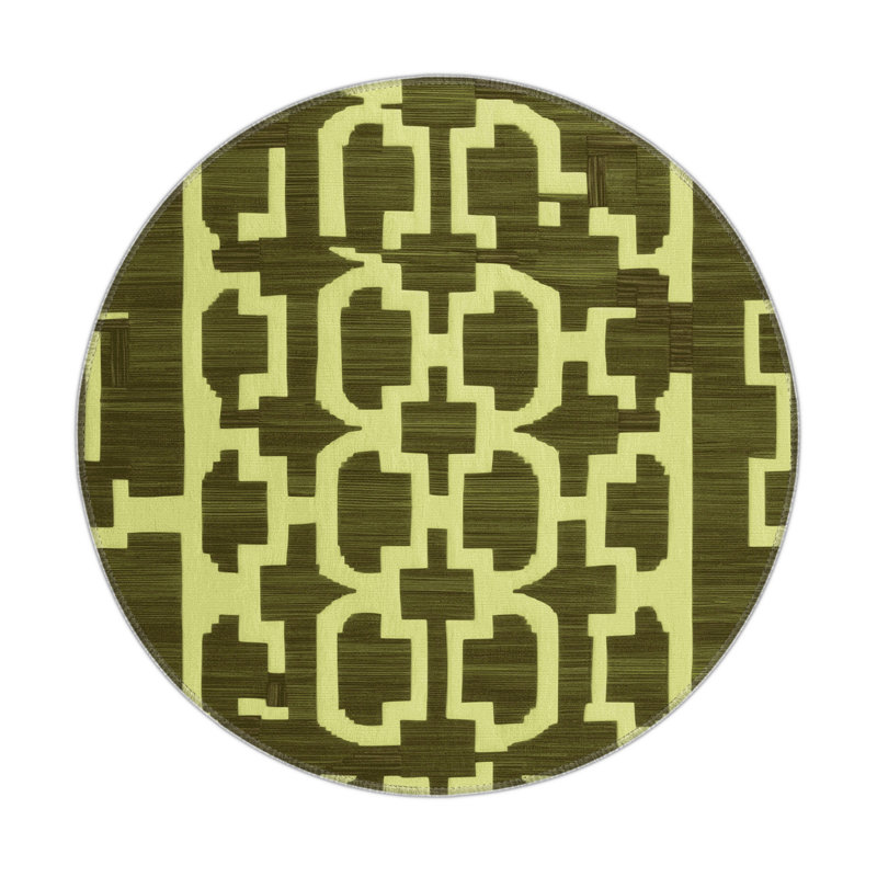 Tapis vert intérieur et extérieur Trellis, Rond 5 pi