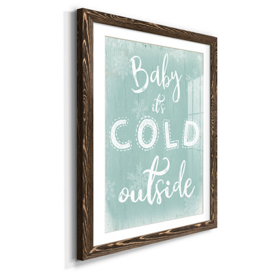 Cold Outside - Matted and Framed Under Glass, Large Living Room Wall Art