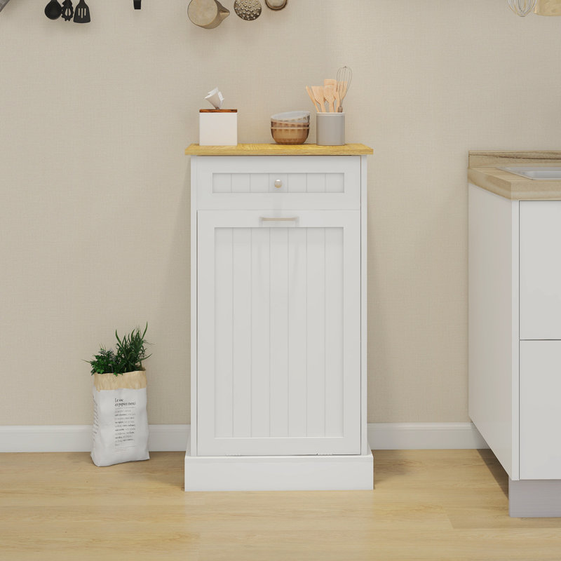 Armoire poubelle de cuisine à un tiroir et un compartiment