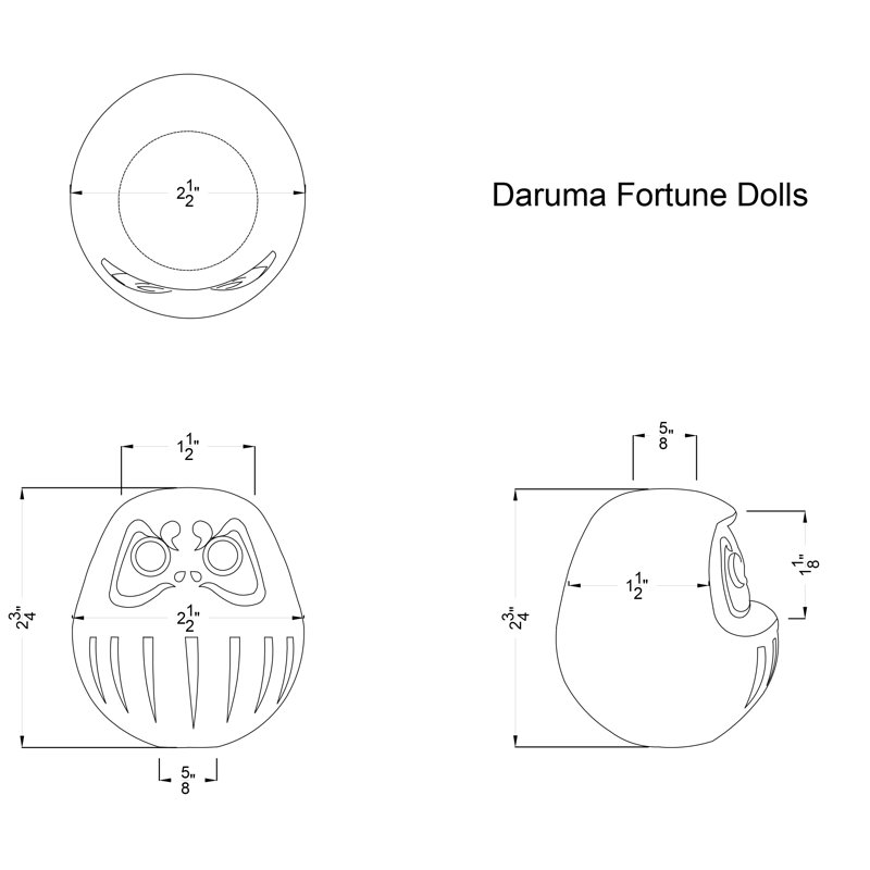Poupées Glynn Daruma Fortune