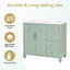 Meuble-lavabo de 36 po avec lavabo, meuble-lavabo avec tiroir rabattable, 3 tiroirs, 2 portes à fermeture en douceur, bois massif et bois aggloméré, quincaillerie dorée élégante-699068538-700940220-699068485