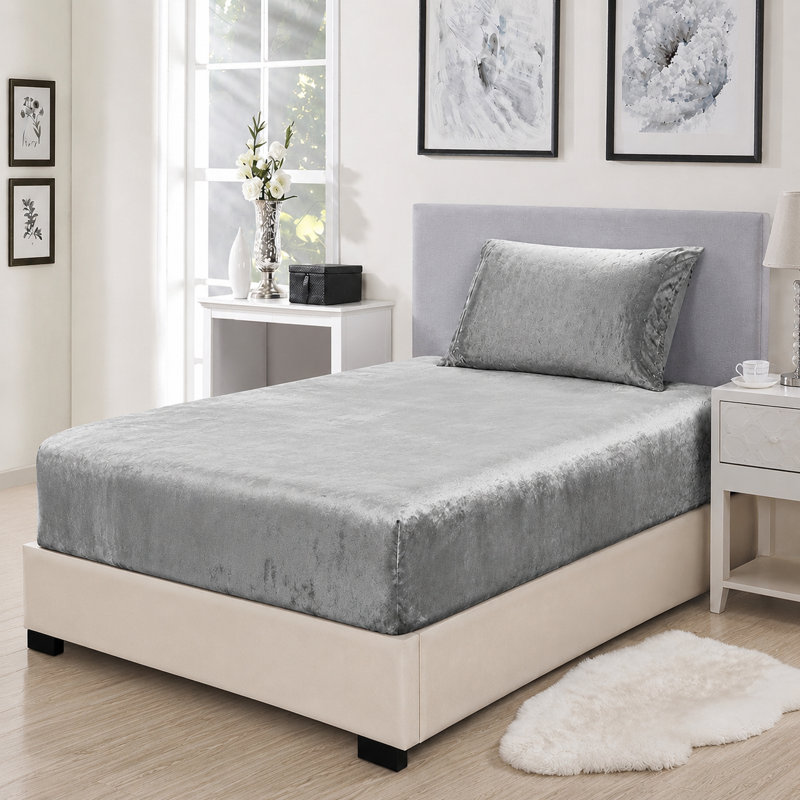 Ensemble de draps en microfibre Lillith, Gris