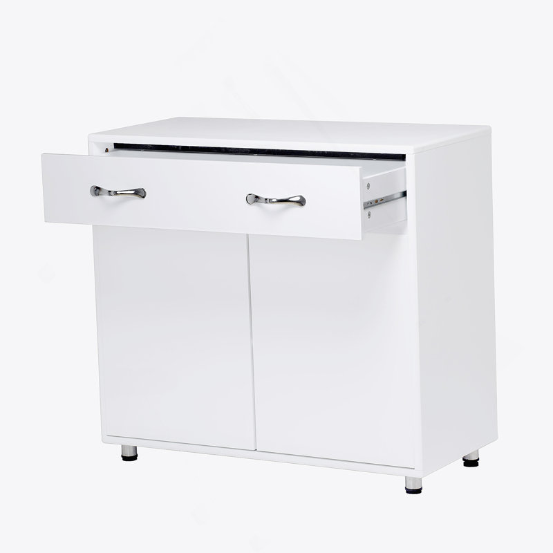 Two Door Side Table-White