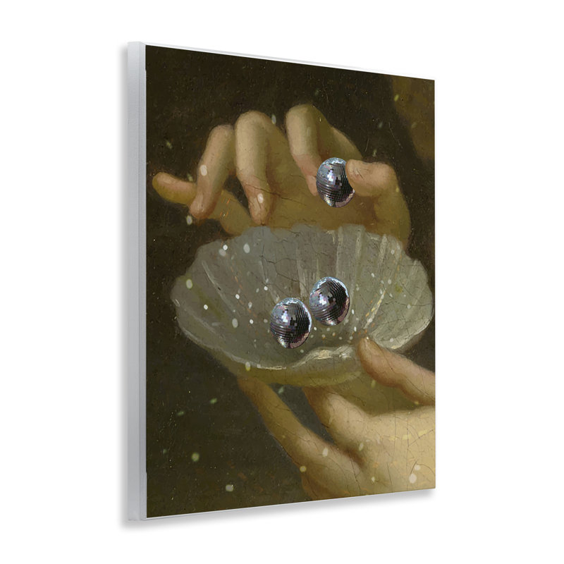 Plaque murale Classic Disco Clam Pearls, design par Lil 'Rue
