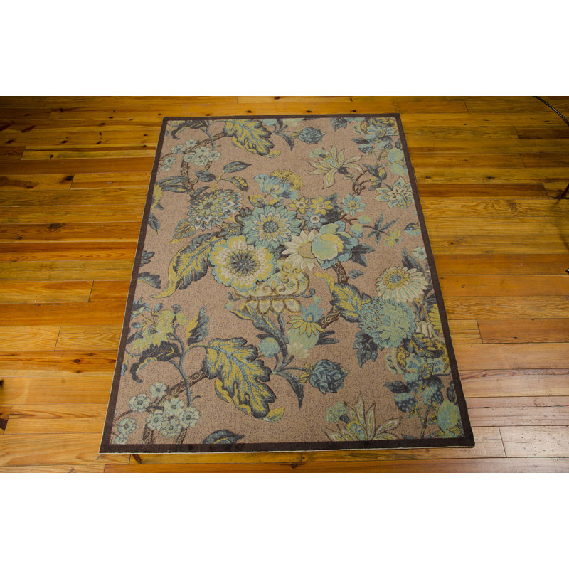 Tapis bleu / gris Delagarza Delight, Rectangle 5 pi x 7 pi