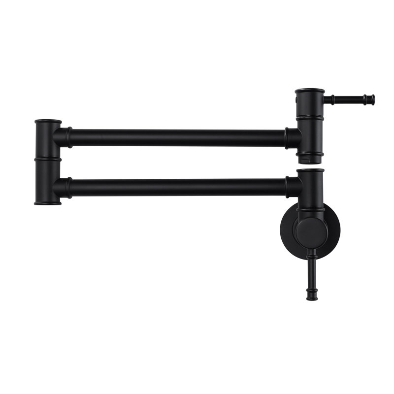 Robinet de cuisine mural, Noir mat