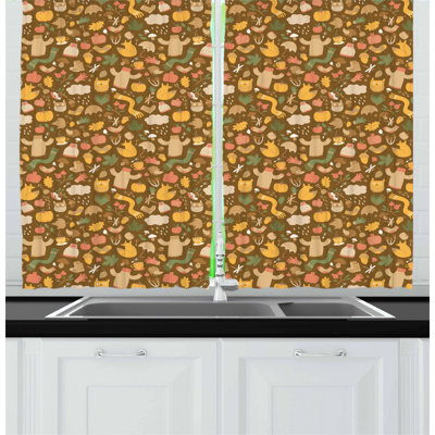 Rideau de cuisine à automne