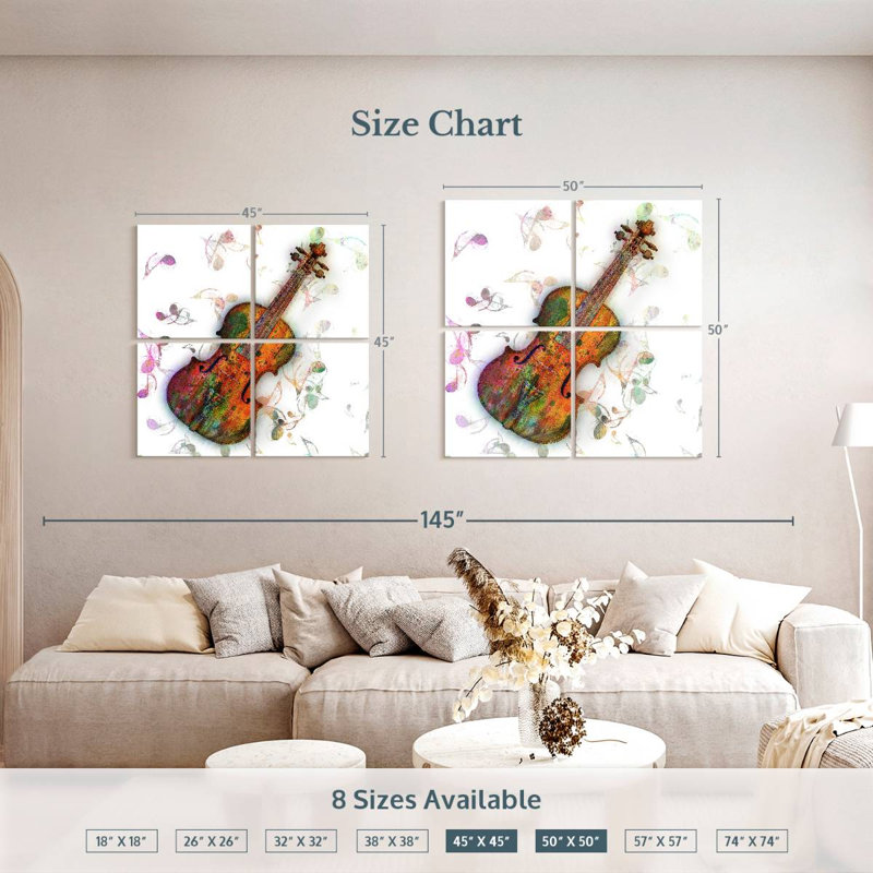 Abarca Violin Lessons, 50" H x 50" W