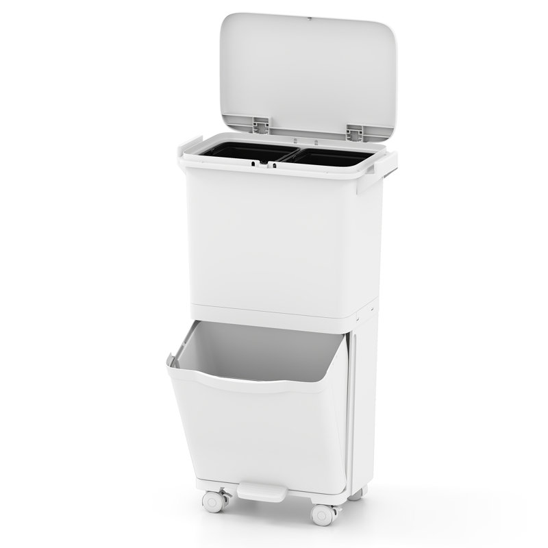 Plastic Step On Kitchen Trash Can - 40L