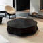 Table basse noire irrégulière