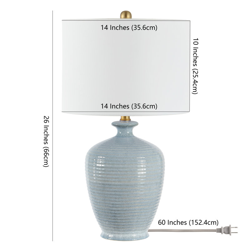 Lampe de table bleue 26 po Broyles
