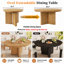 Table de salle à manger extensible en bois massif de 42 à 58 po avec base à piédestal et patins réglables pour 4 à 6 personnes