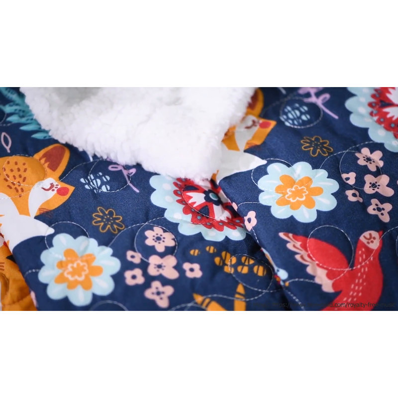 Pixie Fox Reversible Sherpa Kids Throw Blanket