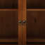 Armoire murale rétro en bois massif vieilli rustique avec plateau ondulé élégant, pour la salle à manger, la cuisine, le salon et la salle de bain, brun