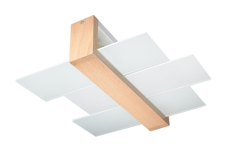 Helios 1-Light Flush Mount, Wood
