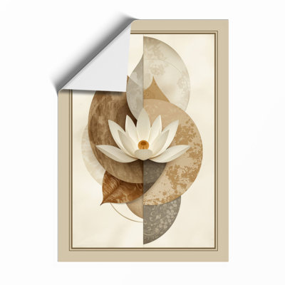 Lotus and Leaves Botanical - Framed Print