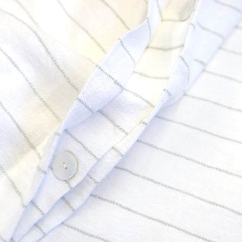 Blake Zipper Sham, Standard, White/Ocean