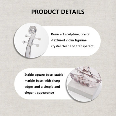 29.53"Clear And White Fiberglass Light Luxury Large Floor‑Standing Ornament