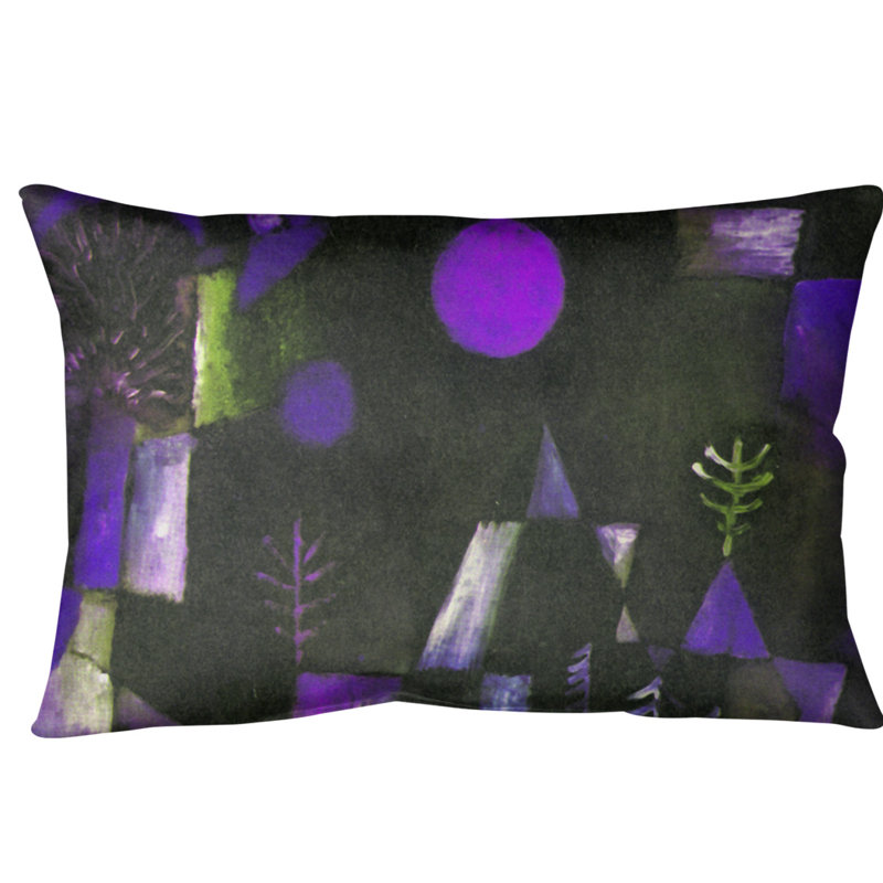 Coussin lombaire full moon, Mauve, Polyester sergé