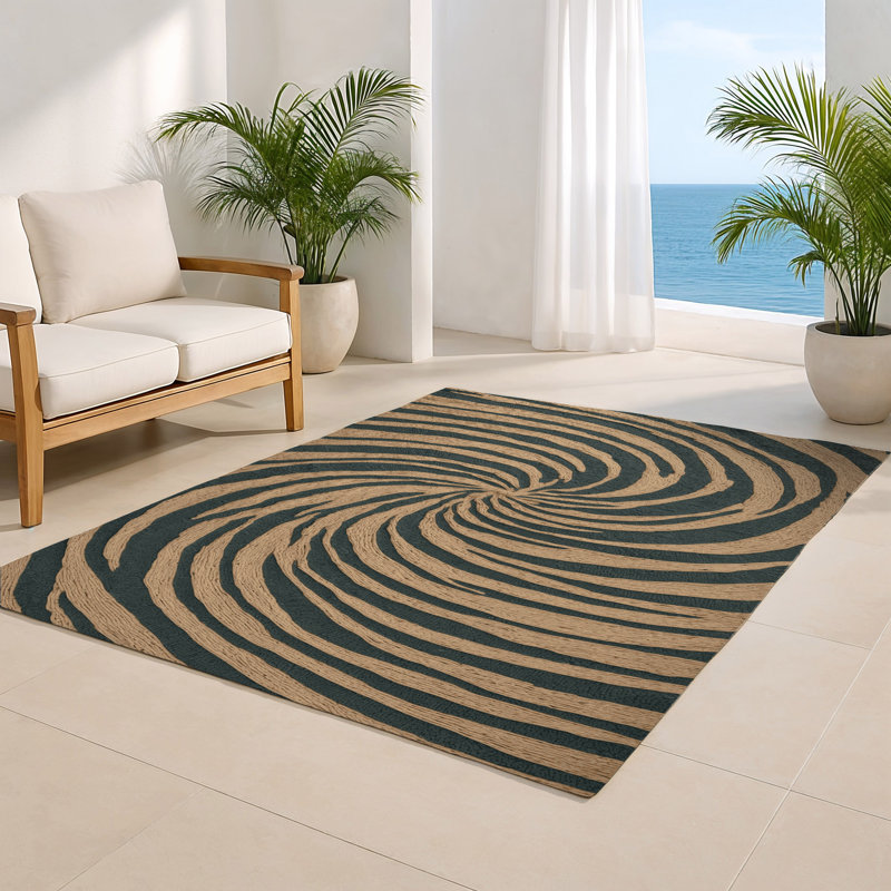 Tapis intérieur et extérieur gris Nature, Rectangulaire 2 pi x 3 pi