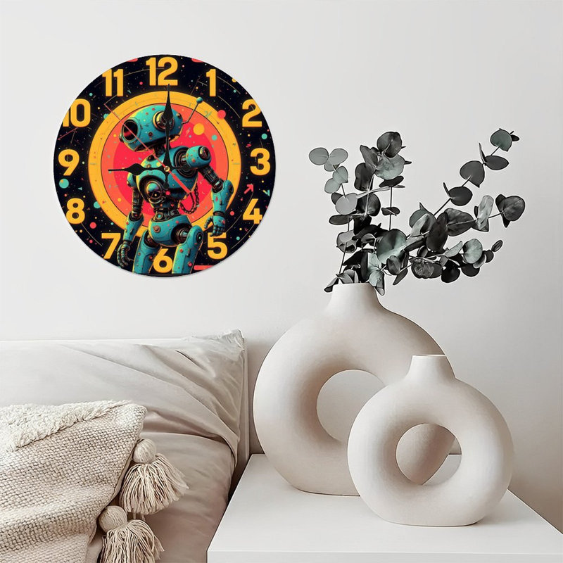 Horloge murale robot