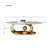 Cogliandro 51.2" Oval Faux Marble Coffee Table, Gold Stainless Steel Base With Abstract Fantastic Midsize Sphere Crescent-Shaped Design-832930853