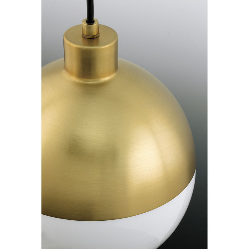 Luminaire suspendu sphère 1 lumière Chris, Bronze brossé, H 10 pi x l 8 po x P 8 po