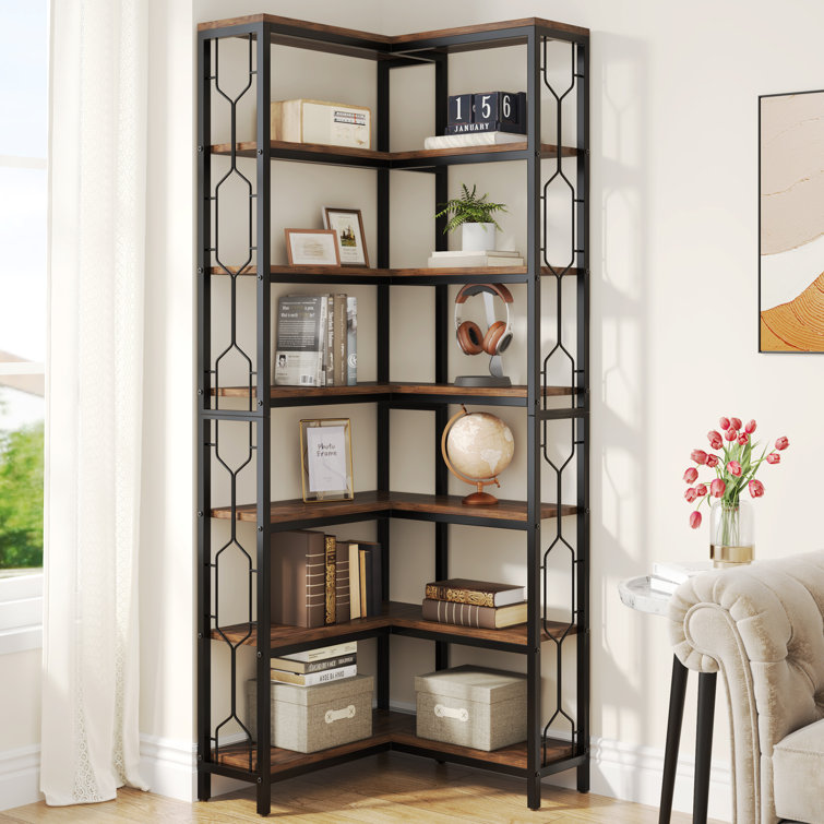 Floki Stainless Steel Corner Bookcase