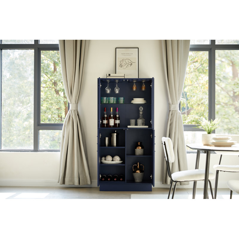 Bernest 31.5" Bar Cabinet, Blue