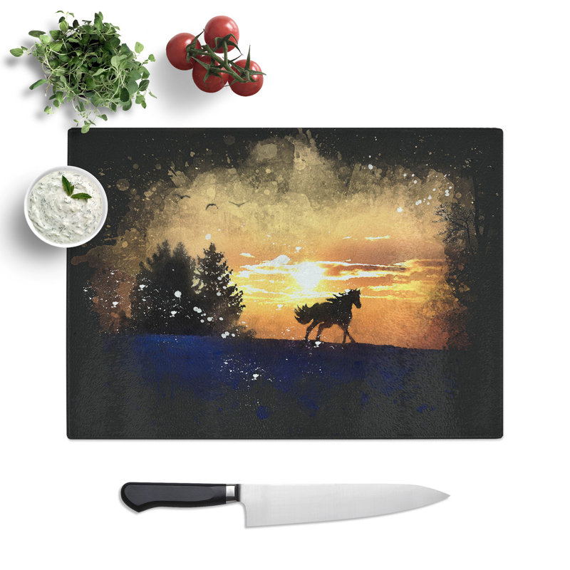 Wild Horse at Sunset Vol.2 Chopping Board, 20cm W x 28.5cm L