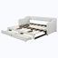 Linen Upholstered Daybed with Two Drawers-901699266