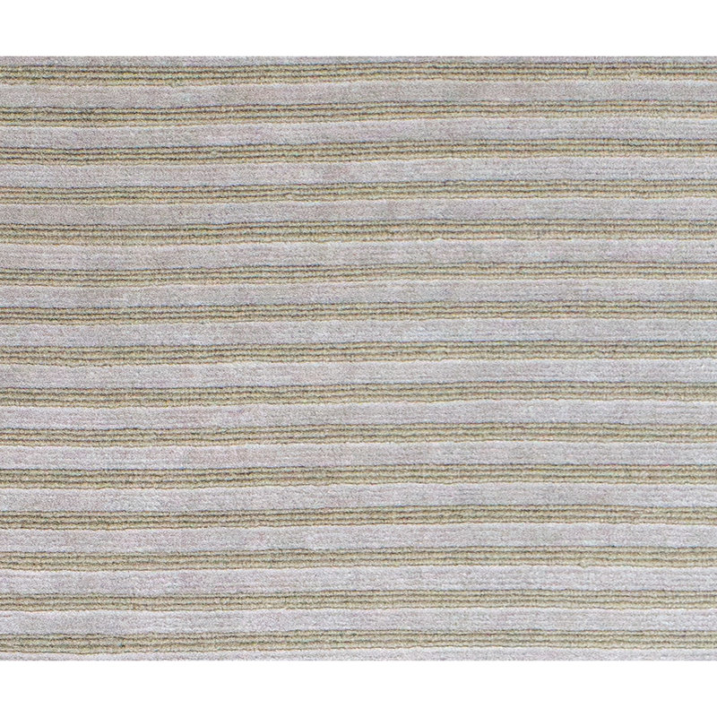 Striped Area Rug in Cream/Gray, Rectangle 9' x 12'