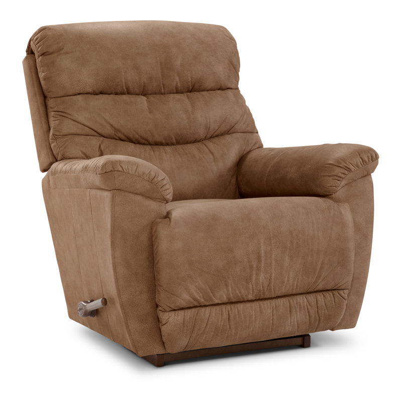 Fauteuil inclinable manuel berçant avec tissu iClean Joshua, Brun