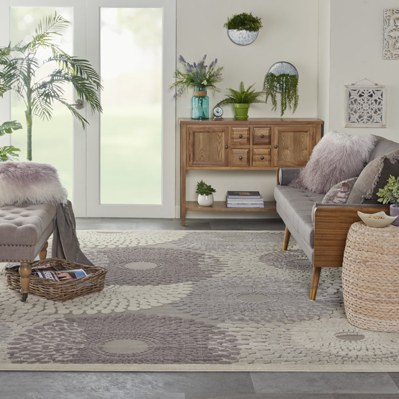 Tapis gris Marty, Rectangle 6 pi 7 po x 9 pi 6 po