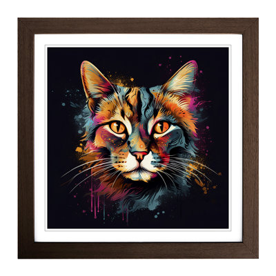 Cat Graphic No.3 - Framed Print