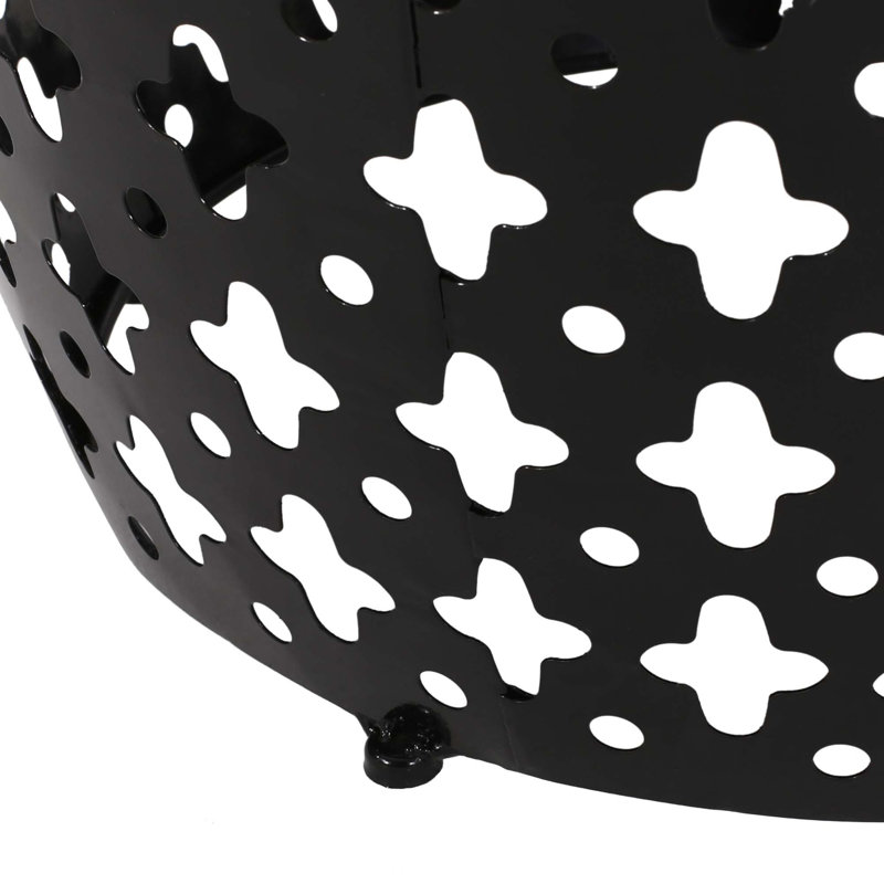Modern Side Table with No Assembly Required, Black